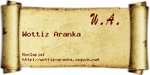 Wottiz Aranka névjegykártya
